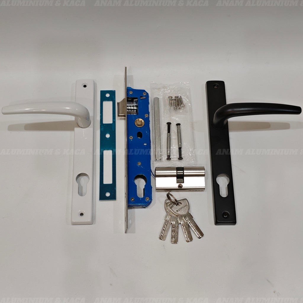 STRONG ประตูล็อค Glatino Handleset S2 P1 เหมาะสําหรับเสาเลื่อน 9055 YF 6 CM Hollow เหล็ก 4x4 Lockset