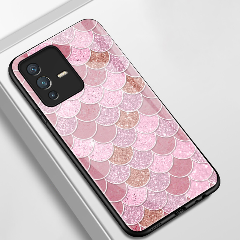 เคสสำหรับ VIVO V23 5G V23i 5G V23E 4G V23E 5G Y75 เคสโทรศัพท์สร้างสรรค์เปลือกแก้วกันกระแทก