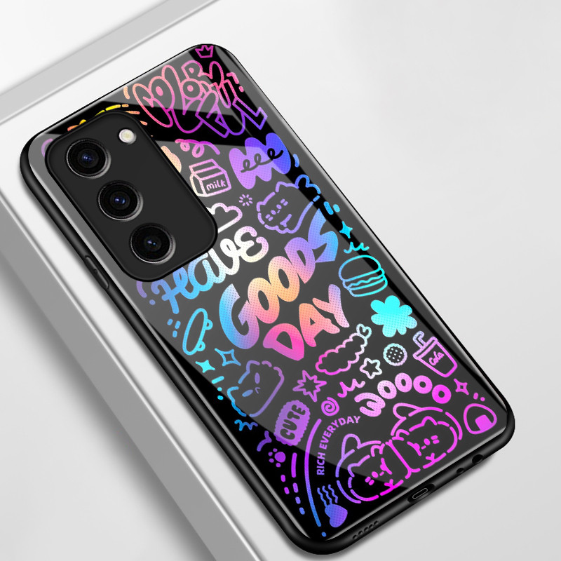 เคสสำหรับ Samsung S23 Plus S23 ultra S23 FE S24 FE S24 Plus S24 Ultra เคสโทรศัพท์แมวเปลือกแก้วกันกระแทก ราคา ถูกที่สุด ดีลบีเคเค