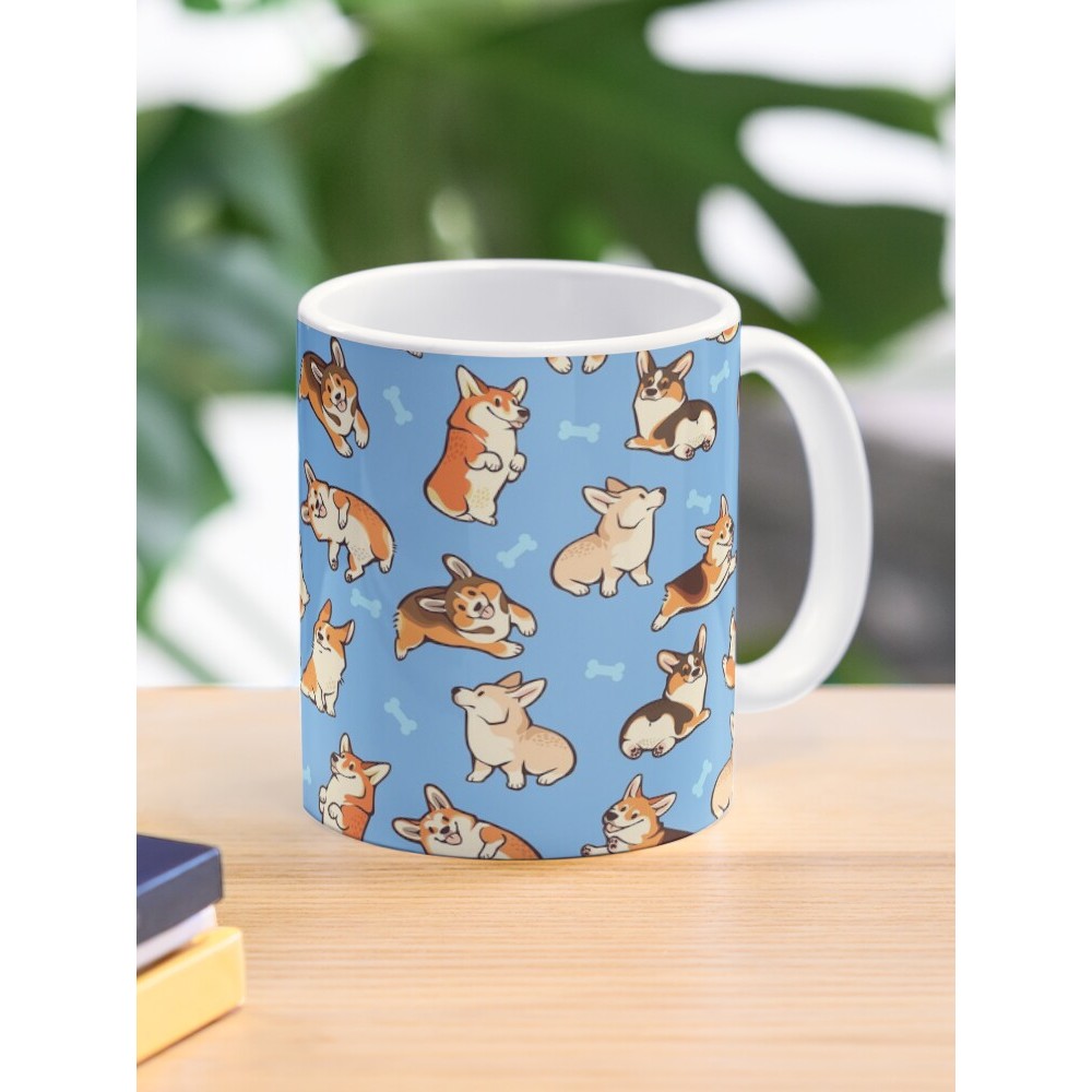 แก้วกาแฟ Jolly Corgis Blue