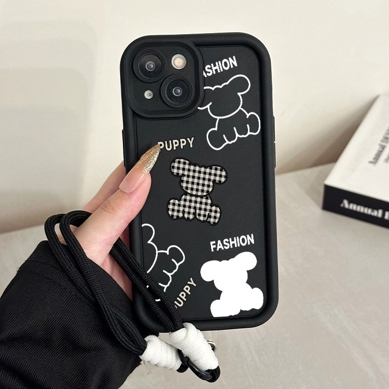 MHKETH เคสสำหรับ VIVO V19 เคสโทรศัพท์ซิลิโคนเชือกแขวนหมีน้อยน่ารัก - รูปที่ 5