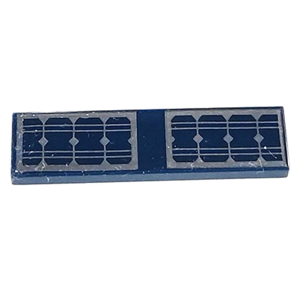 Brick2cube Part - Tile 1 x 4 with Solar Panels Pattern - 2431pb0499