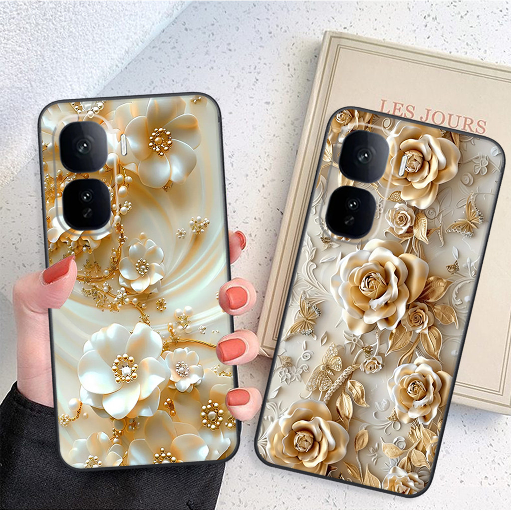 เคส Vivo IQ00 Neo 10 หรูหรา ลายดอกไม้สวย ป้องกันกล้อง