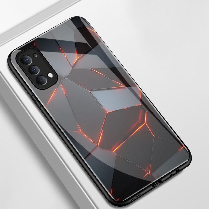 เคสสำหรับ OPPO Reno 4 4G Reno 4 5G Reno 3 Pro 5G เคสโทรศัพท์ลายสก็อตเปลือกแก้วกันกระแทก