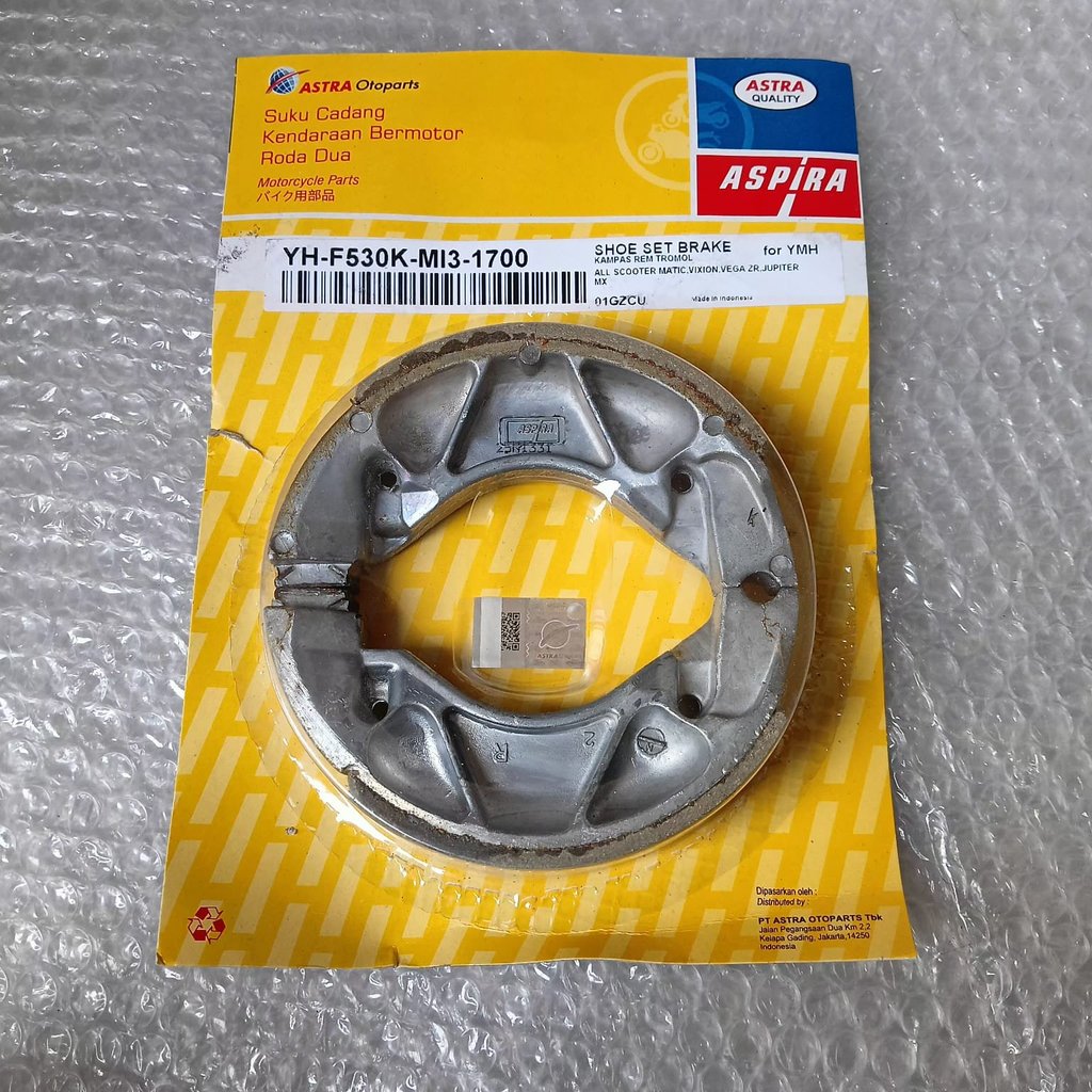 ผ้าเบรค Mio M3 Mio J Mx Vixion ASPIRA YH-F530K-MI3-11700 Bz0104