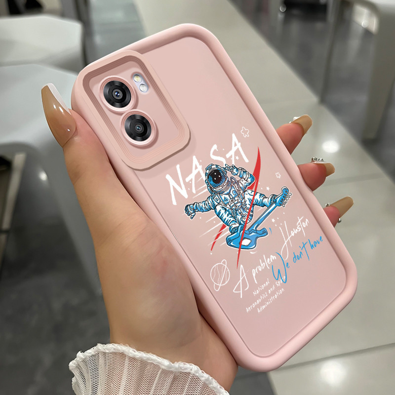 เคสสำหรับ OPPO A57 2022 A77 A2022 A57s A57e A77s เคสโทรศัพท์มนุษย์อวกาศสามสีซิลิโคนกันกระแทก - รูปที่ 2