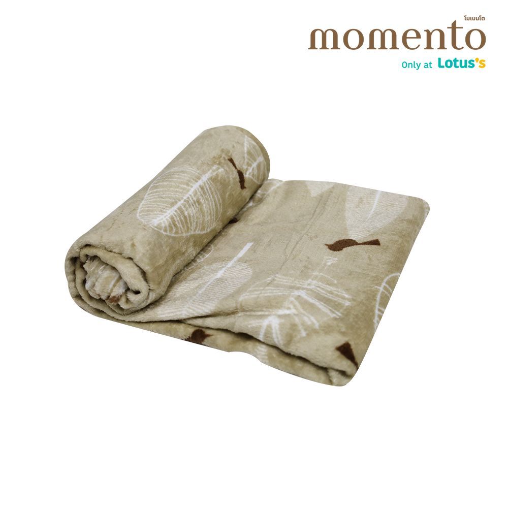 [สินค้าส่งด่วน] โมเมนโตผ้าห่มแฟลนเนลมินิมอลน้ำตาล 40X60 นิ้ว MOMENTO FLANNEL BLANKET MINIMALBR 40X60 INCH
