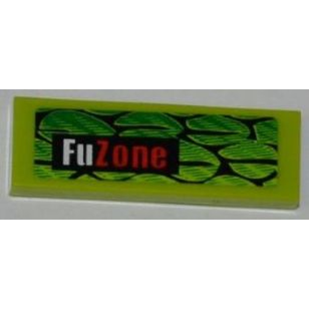 Brick2cube Part - Tile 1 x 3 with Scales and 'FuZone' Pattern Model Right Side (Sticker) - Set 8231 
