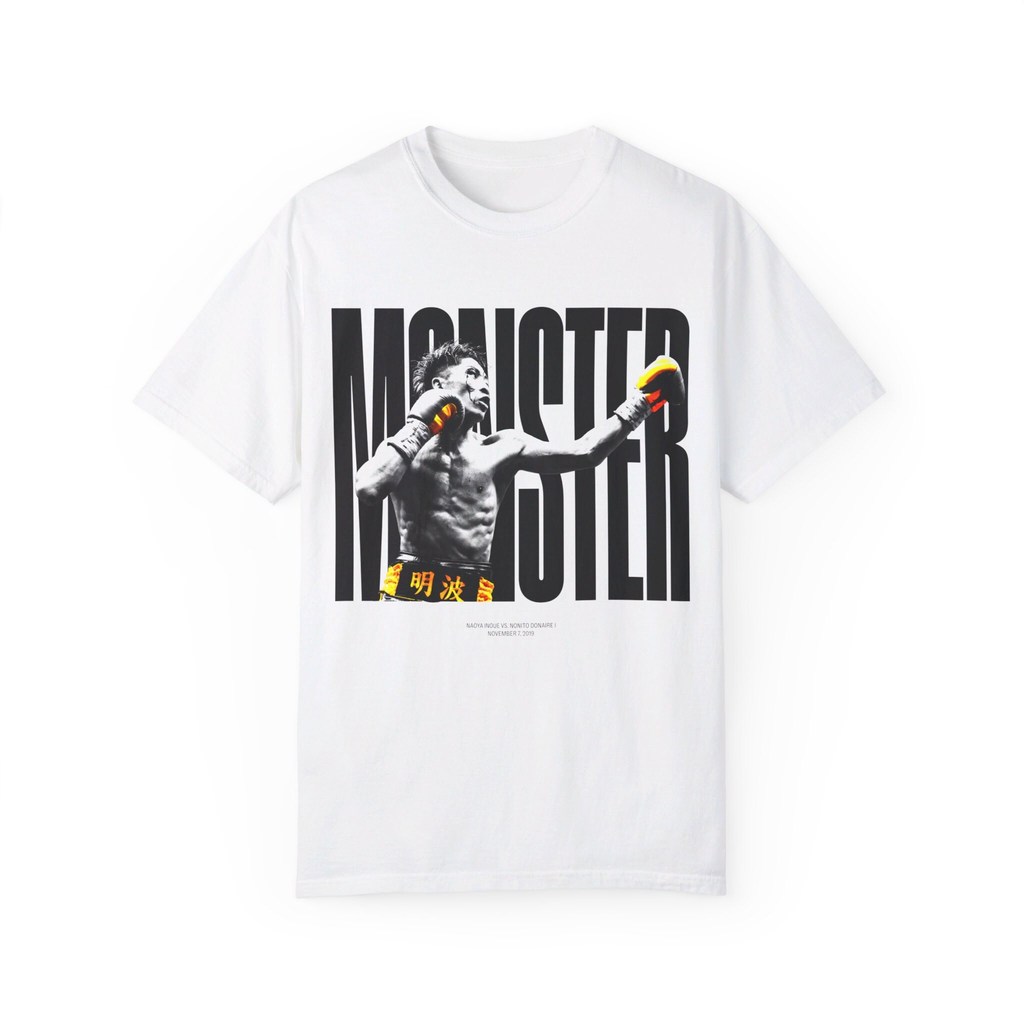 เสื้อยืดผ้าฝ้ายผู้ชาย Naoya Inoue Monster Boxing T เสื้อ Vs Donaire Fight ตํานานญี่ปุ่น