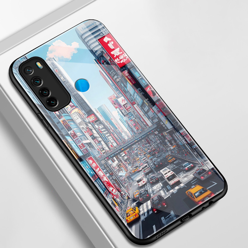 เคสสำหรับ Xiaomi Redmi Note 8 Note 8T Note 8 Pro เคสโทรศัพท์แบรนด์อินเทรนด์เปลือกแก้วกันกระแทก