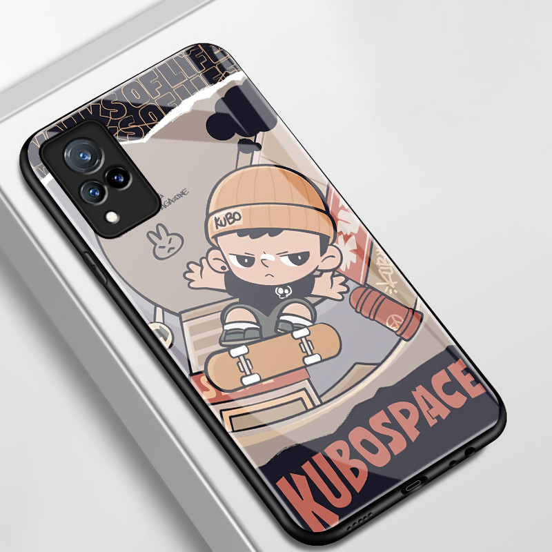 เคสสำหรับ VIVO V21 5G V21s 5G V21 4G V21E 4G Y73 เคสโทรศัพท์คูโบสเปซเปลือกแก้วกันกระแทก