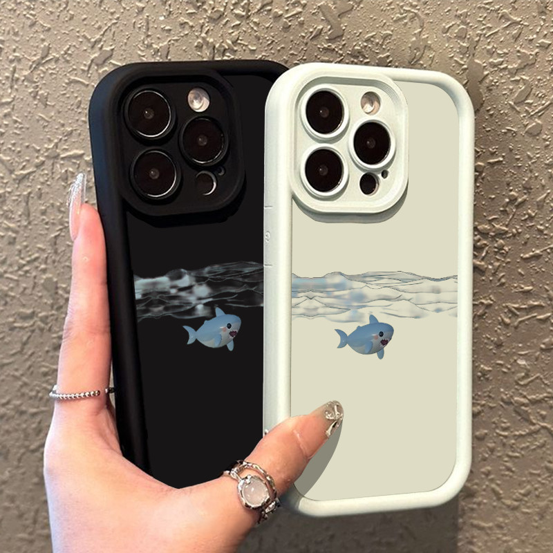 OPPO A17/A17K กันกระแทกการ์ตูน Shark Case A36 A38/A18 A3S/A12E A5 A3X/A3 A53/A32 A54 4G A57 A58 4G A