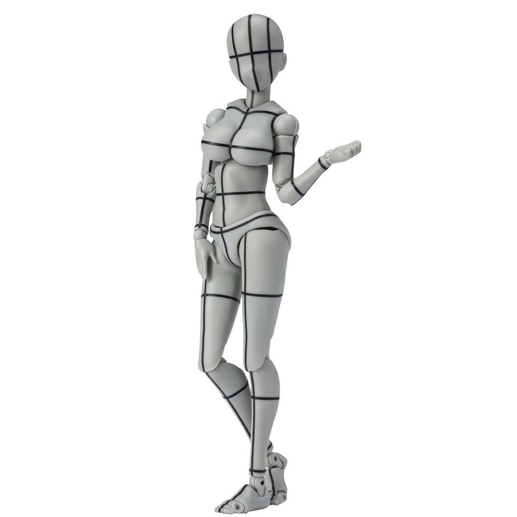 ฟิกเกอร์ TAMASHII NATIONS S.H.Figuarts Body-chan - Kentaro Yabuki - Wireframe (สีเทา) สูงประมาณ 135 