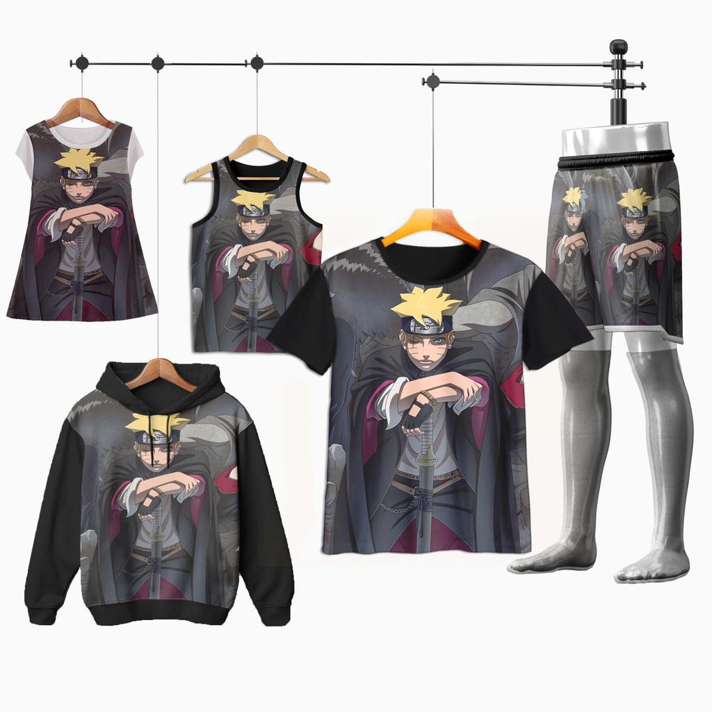 Boruto Next Generation Naruto 3D อะนิเมะ Boruto-3 เสื้อยืดชุดกางเกง Lekkong แจ็คเก็ตสําหรับเด็กและผู