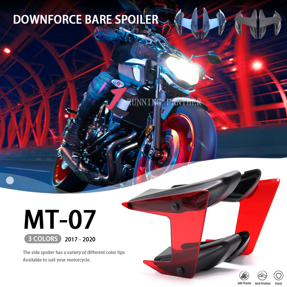 MT-07 2018-2020 รถจักรยานยนต์คู่ด้านข้าง Downforce Naked สปอยเลอร์คงที่ Winglet Fairing Wing Deflect
