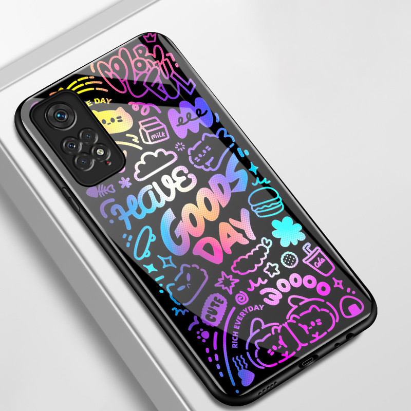 เคสสำหรับ Xiaomi Redmi Note 11 4G Note 11s Note 11 Pro 5G เคสโทรศัพท์แมวเปลือกแก้วกันกระแทก