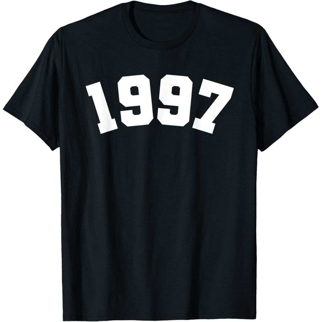 เสื้อยืดผ้าฝ้ายผู้ชาย Classic 1997 Varsity Vintage College Style 27th Birthday T-Shirt