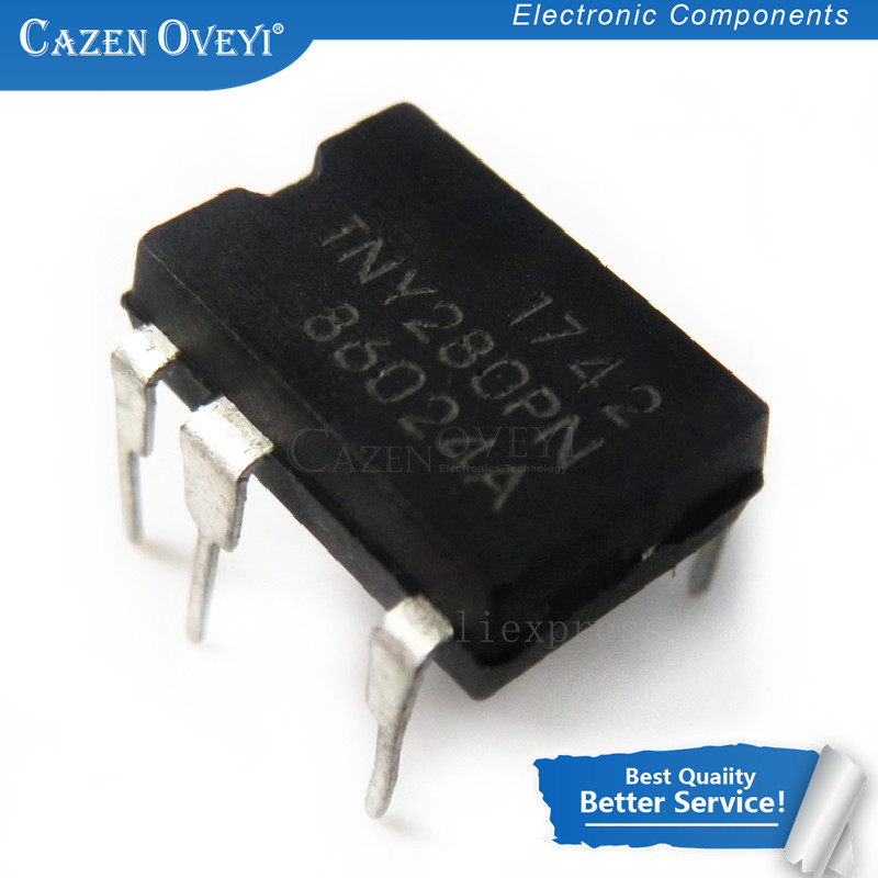 10 ชิ้น/ล็อต TNY280PN DIP7 TNY280P DIP TNY280 ในสต็อก