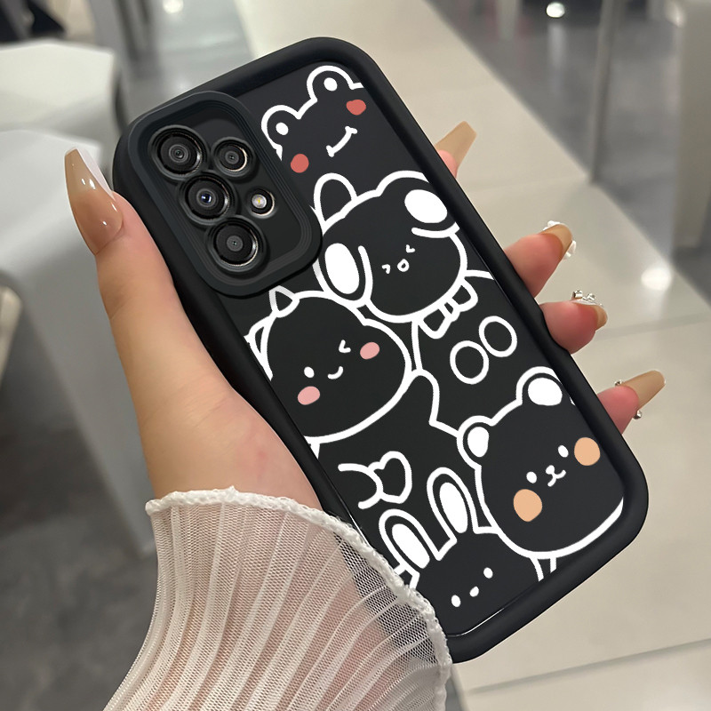 เคสสำหรับ Samsung Galaxy A33 5G A34 5G A53 5G A54 5G A23 A32 เคสโทรศัพท์สัตว์น่ารักสามสีซิลิโคนกันกระแทก ราคา ถูกที่สุด ดีลบีเคเค รูปภาพหลัก