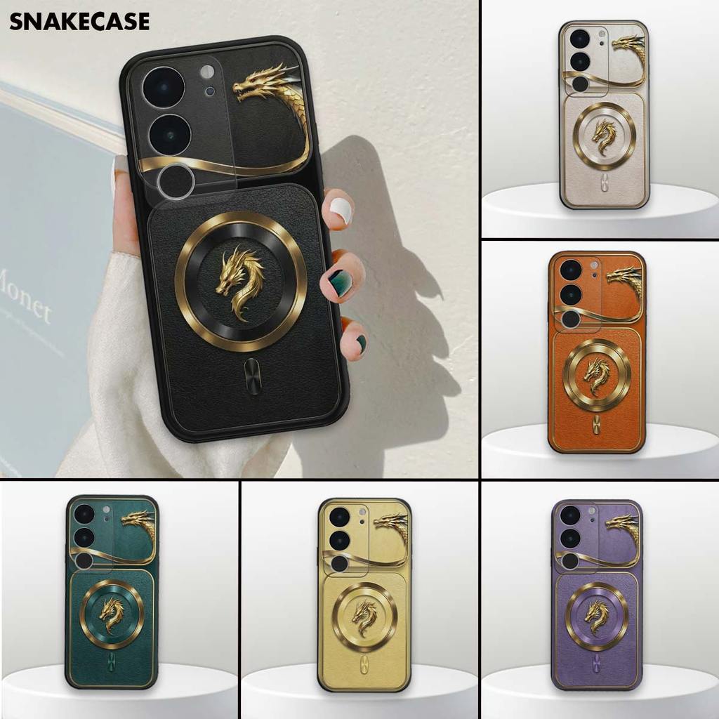 เคส Vivo V29 / V29E ฝาหลังรูปมังกร โลโก้หรู ป้องกันกล้อง