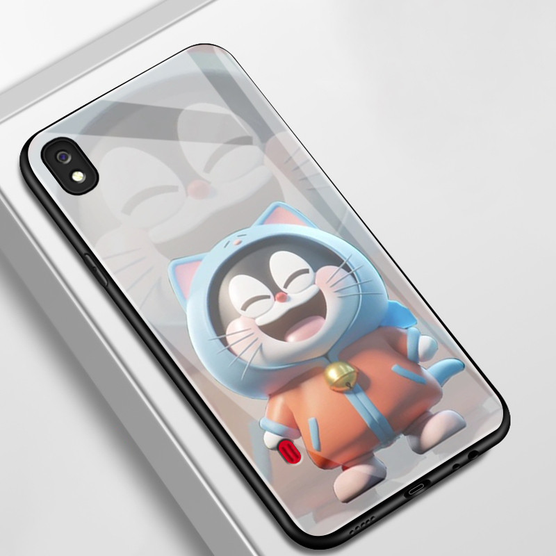 เคสสำหรับ Samsung A10 A10s M01s A11 M11 เคสโทรศัพท์แมวเปลือกแก้วกันกระแทก