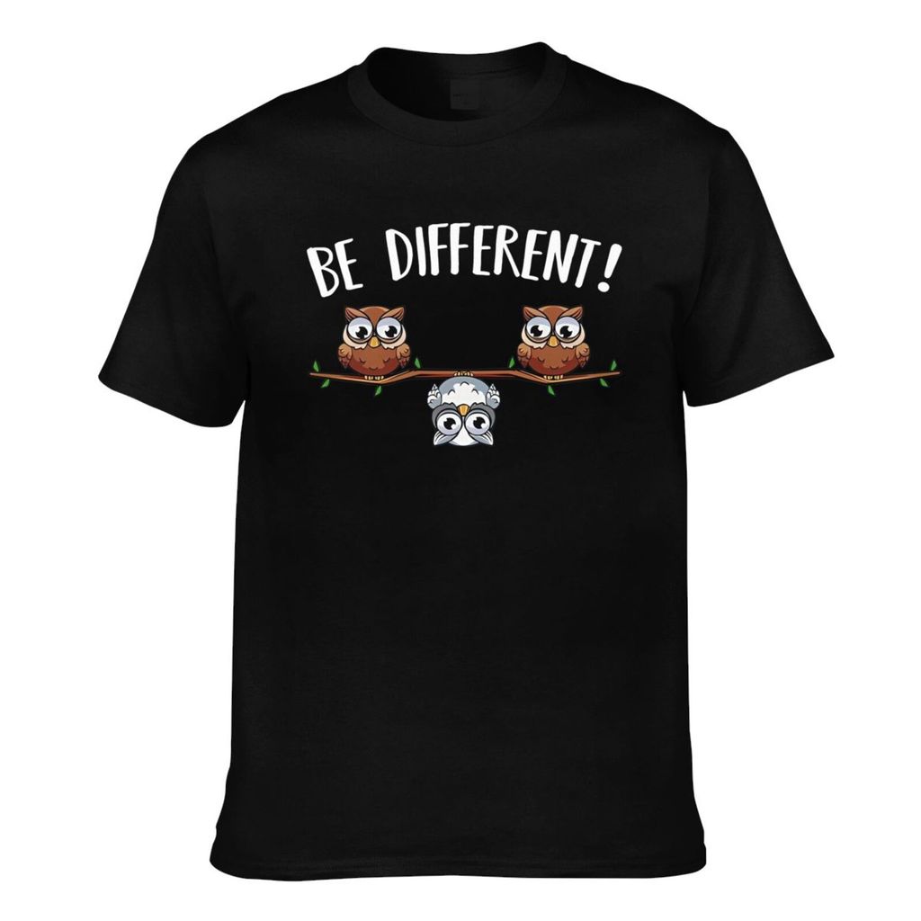 Casual Tee Men Be Different Owls Good พิมพ์พ่อ