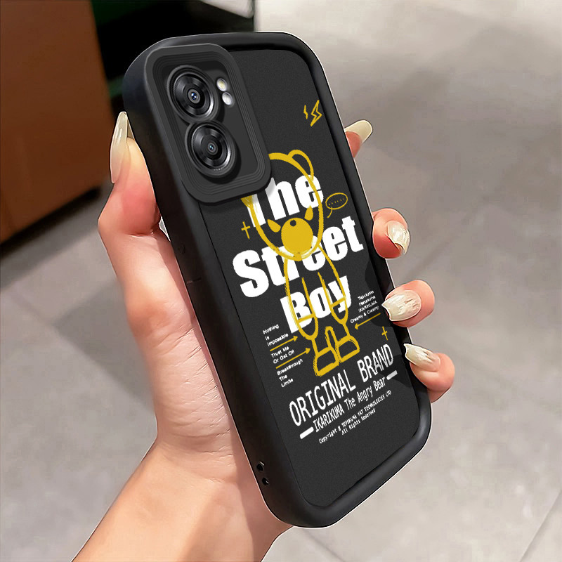ปลอก Hp สําหรับ OPPO A57 2022 A77 2022 A57s A57e A77s กรณี Street Boy หมีน้อย Kasing mall อินไลน์ Ce