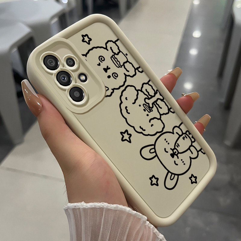 เคสสำหรับ Samsung Galaxy A33 5G A34 5G A53 5G A54 5G A23 A32 เคสโทรศัพท์สัตว์น่ารักสามสีซิลิโคนกันกระแทก ราคา ถูกที่สุด ดีลบีเคเค แกลเลอรีภาพที่ 2