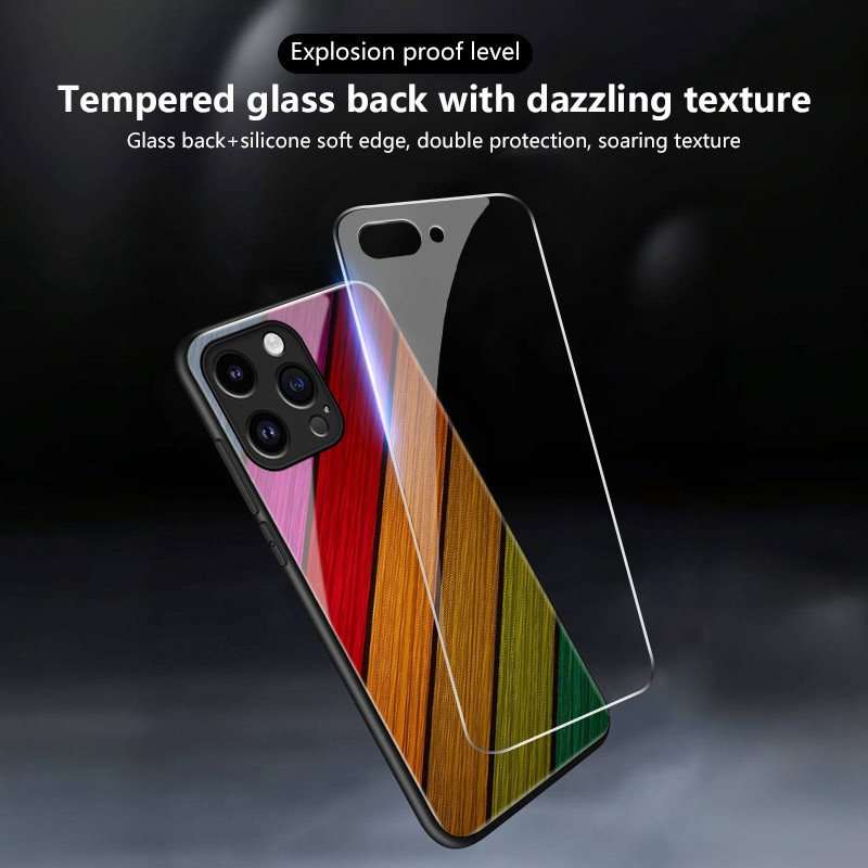 เคสสำหรับ VIVO Y15A Y15S Y15C Y01 เคสโทรศัพท์ไม้เปลือกแก้วกันกระแทก - รูปที่ 3