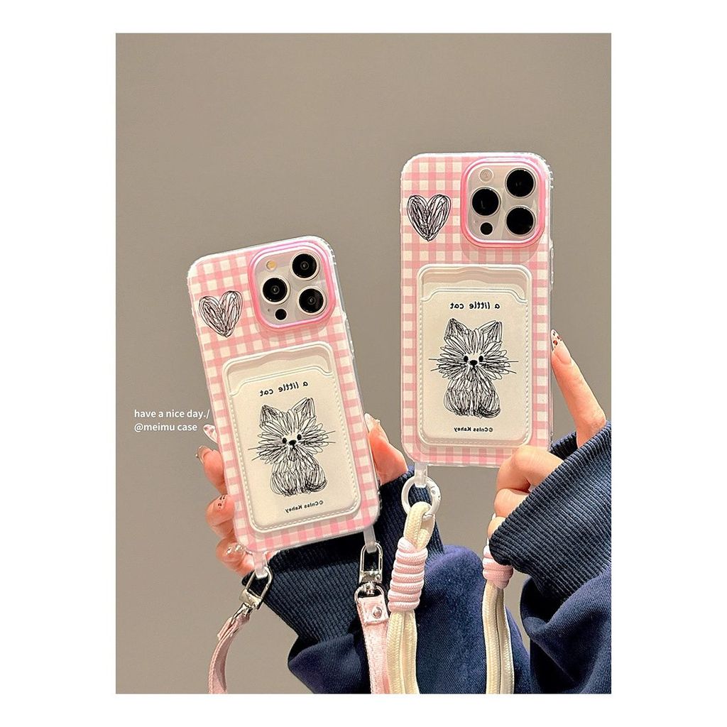สีชมพูแฟนซี Checkered Girl Sketch Case Xiaomi Poco F7 15 15T Pro M4 X3 Nfc X6 C65 13T M3 14T F4 X5 M