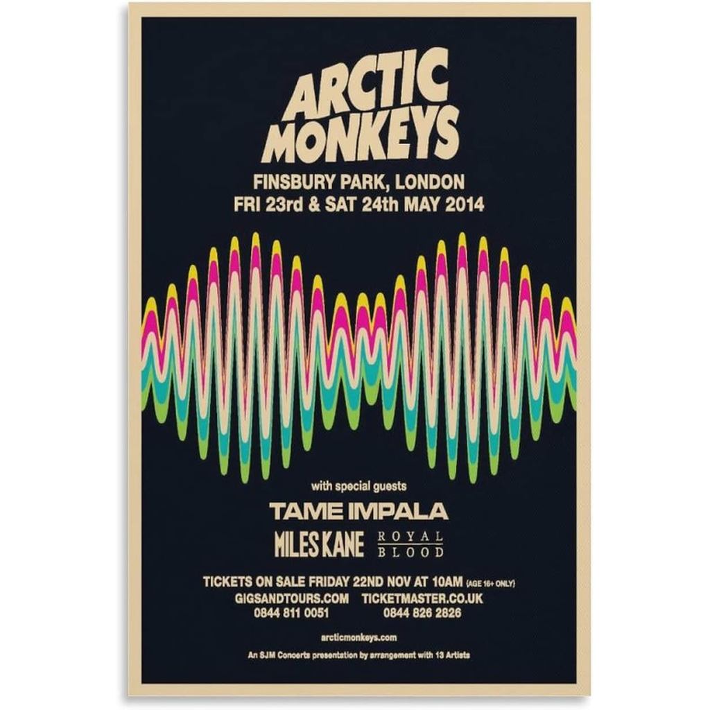 Arctic โปสเตอร์ Monkeys Am โปสเตอร์ Vintage เพลงโปสเตอร์สําหรับห้องความงามผ้าใบ Wall Art ตกแต่งห้องน