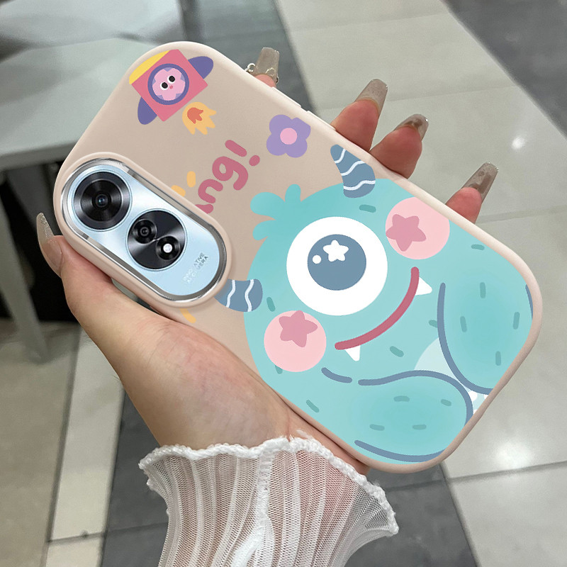 เคสสำหรับ OPPO A60 4G เคสโทรศัพท์สัตว์ประหลาดน่ารักกันกระแทกกลมและอ้วน ราคา ถูกที่สุด ดีลบีเคเค