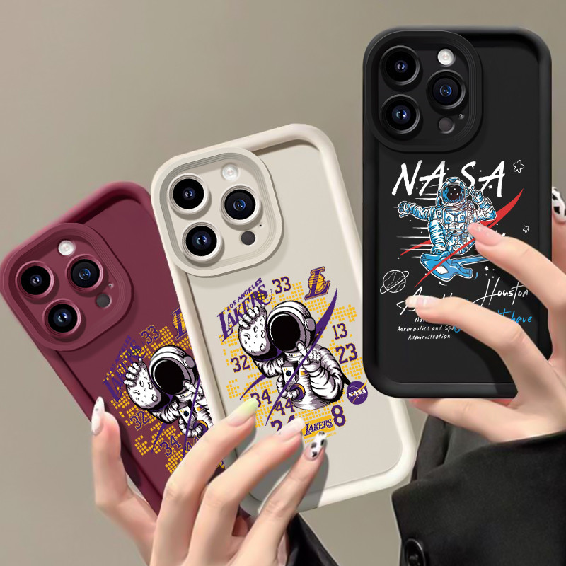 เคสสำหรับ OPPO A57 2022 A77 A2022 A57s A57e A77s เคสโทรศัพท์มนุษย์อวกาศสามสีซิลิโคนกันกระแทก - รูปที่ 4