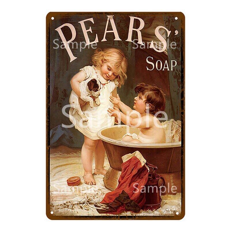 Pears สบู่ป้ายโลหะ LUX โปสเตอร์โลหะโลหะ Vintage ภาพวาด Plaque สําหรับบ้านห้องน้ําห้องอาบน้ําตกแต่ง Y