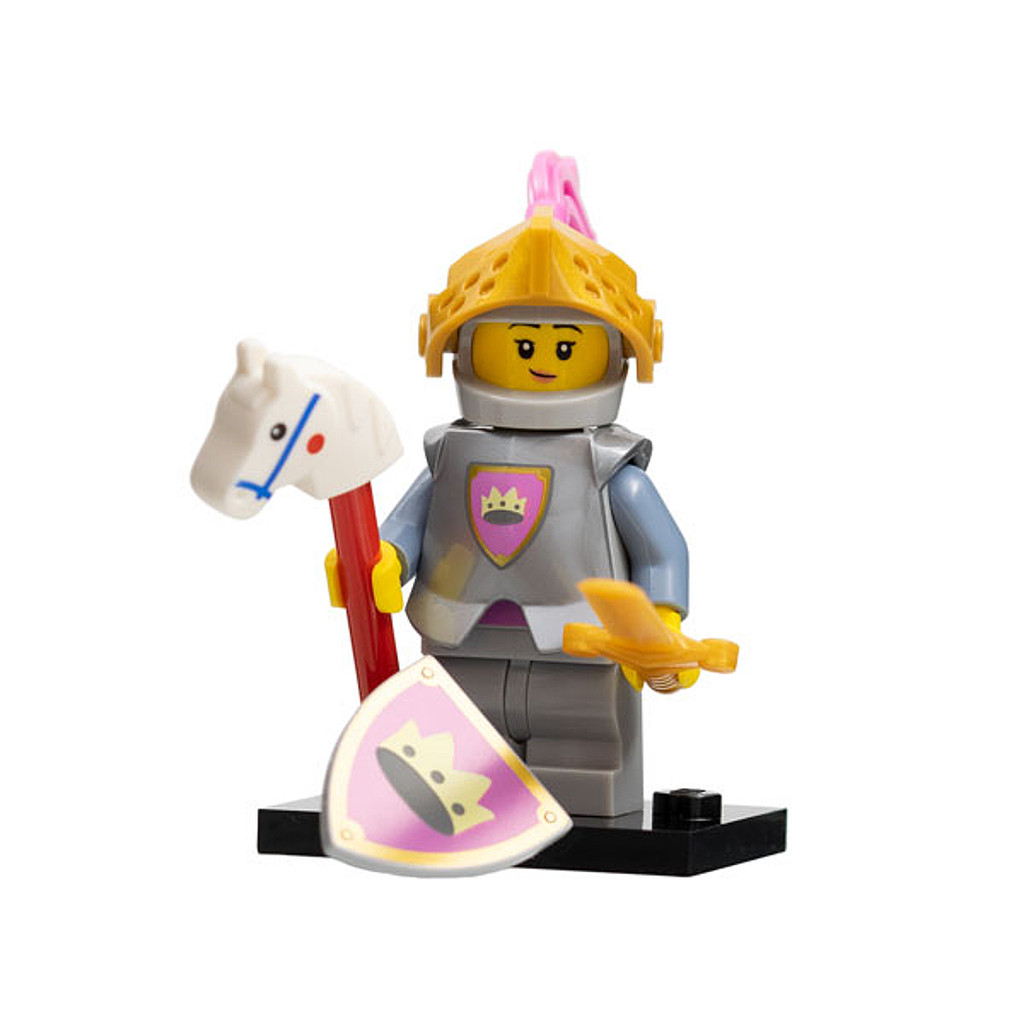 Brick2cube Set - Knight of the Yellow Castle, Series 23 (Complete Set with Stand and Accessories) - col23-11