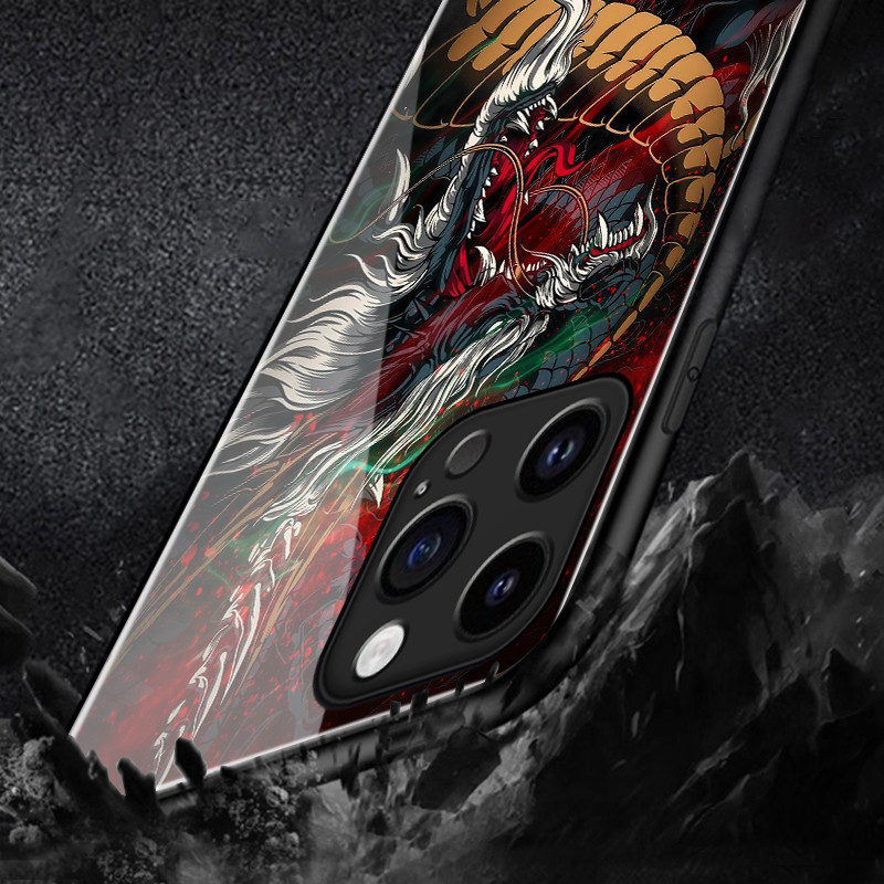 เคสสำหรับ Samsung A10 A10s M01s A11 M11 เคสโทรศัพท์มังกรเปลือกแก้วกันกระแทก - รูปที่ 3