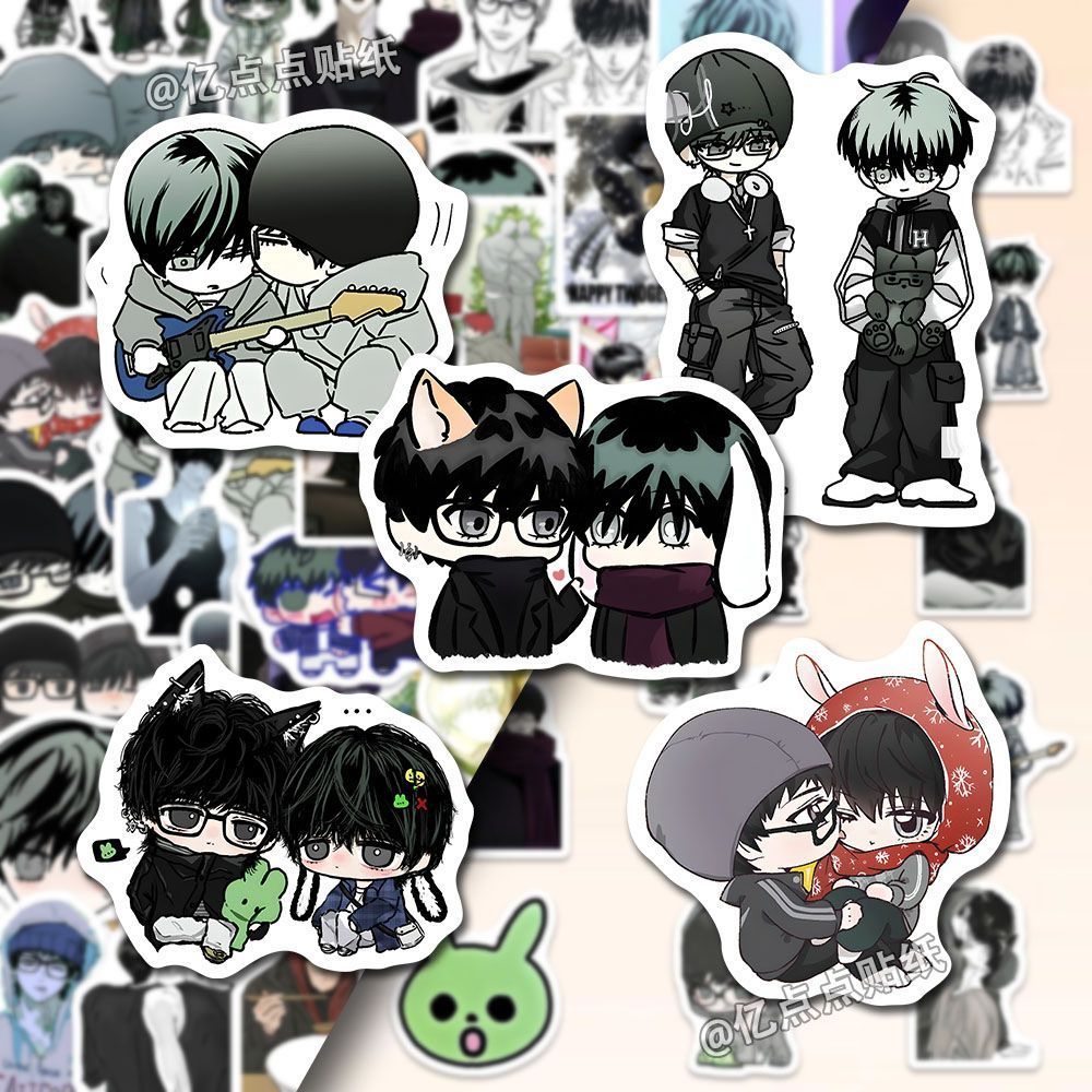 [ข้อเสนอพิเศษ] 195 สติ๊กเกอร์ มีความสุขtwogether ใหม่น่ารักการ์ตูนรุ่น Q สติ๊กเกอร์โน๊ตบุ๊คการ์ตูนเก