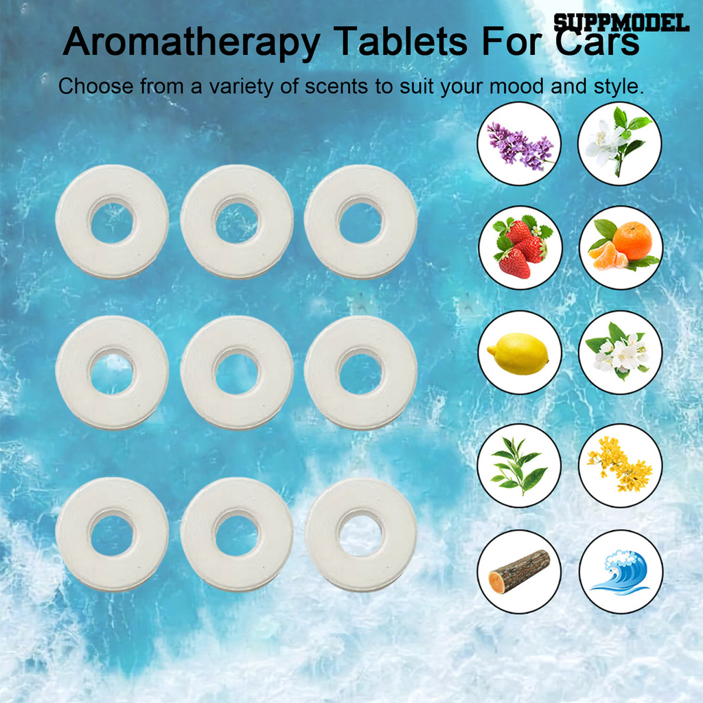 Suppmodel 6 ชิ้น Car Air Freshener รีฟิล Refresh Your Ride พร้อมกลิ่น Charming Aromatherapy เม็ดอุปก