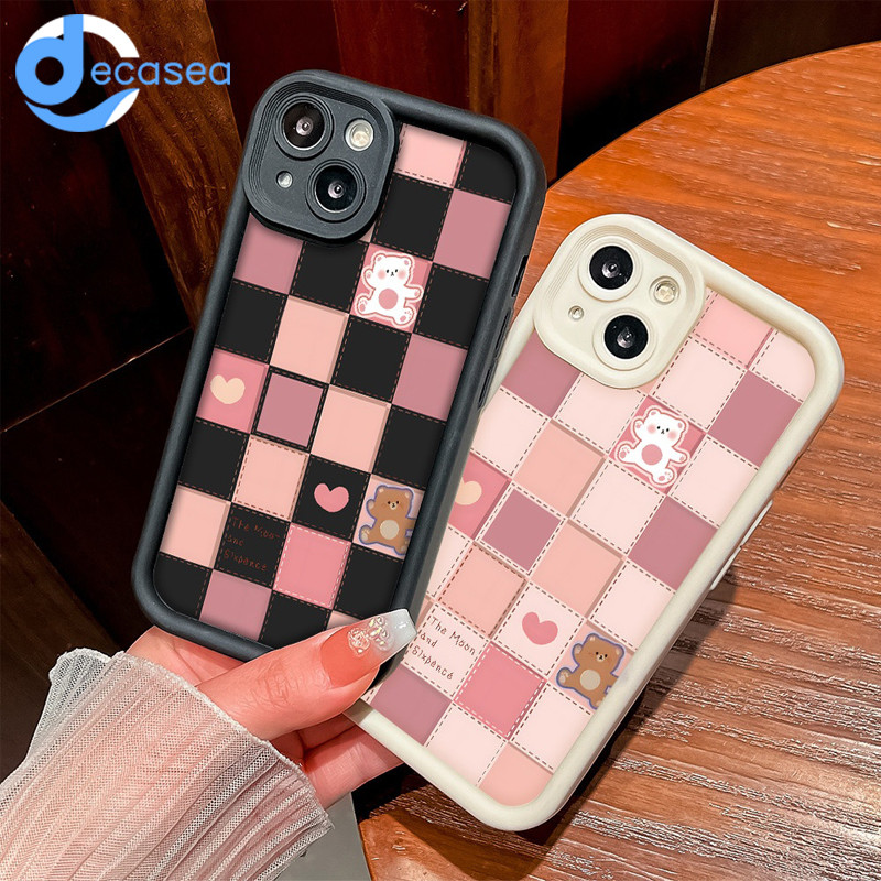 Anti-Fall TPUเคสโทรศัพท์หมีน้อยเครือข่ายบล็อกวันหยุดของขวัญHPปลอกสําหรับVIVO G2 S1 S7 S7T S12 S16 S1