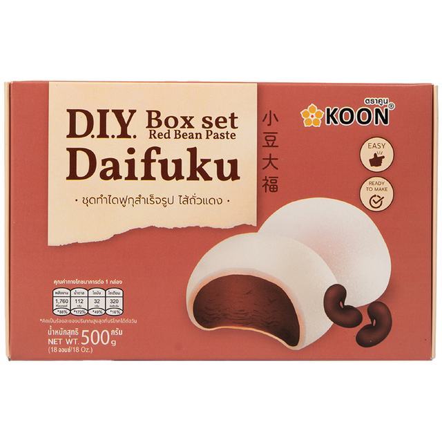 🌴 คูนชุดทำไดฟูกุสำเร็จรูปไส้ถั่วแดง 500กรัม [8850372001011] 💐 Koon DIY Daifuku Red Bean Paste 500g. 