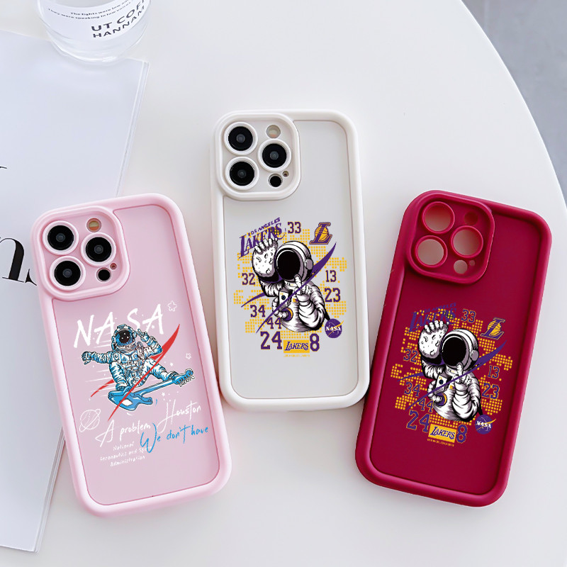 เคสสำหรับ OPPO A57 2022 A77 A2022 A57s A57e A77s เคสโทรศัพท์มนุษย์อวกาศสามสีซิลิโคนกันกระแทก - รูปที่ 3