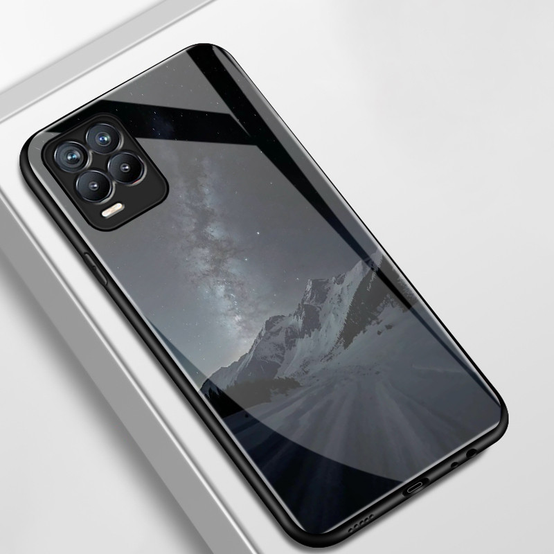 เคสสำหรับ Realme 8 5G 8s 5G 8 Pro เคสโทรศัพท์ภูเขาหิมะเปลือกแก้วกันกระแทก