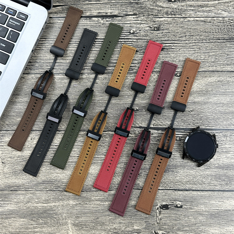 สําหรับ OPPO Watch S สายสไตล์ใหม่ Magnetic Silicone Coral Fleece Strap