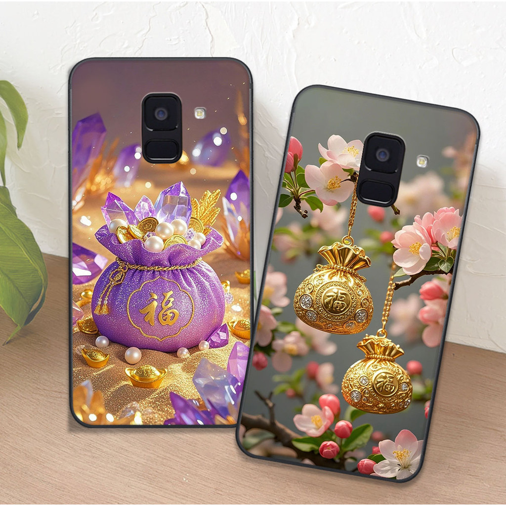 Samsung A8 2018 / A8 Plus / A8+ CASE พิมพ์ลายถุงนําโชค V CASE