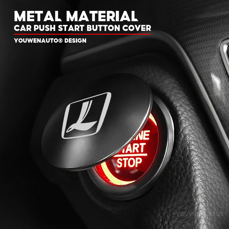 สําหรับ Luxgen รถ Push Start ฝาครอบปุ่มโลหะเครื่องยนต์ Stop ป้องกันสําหรับ luxgen U6 URX M7 S3 n7 อุ