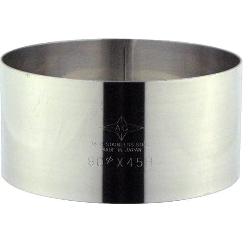 Nagao Tsubamesanjo Cake Mold Cercle Ring Diameter 9 x Height 4.5cm 18-8 Stainless Steel Made in Japa