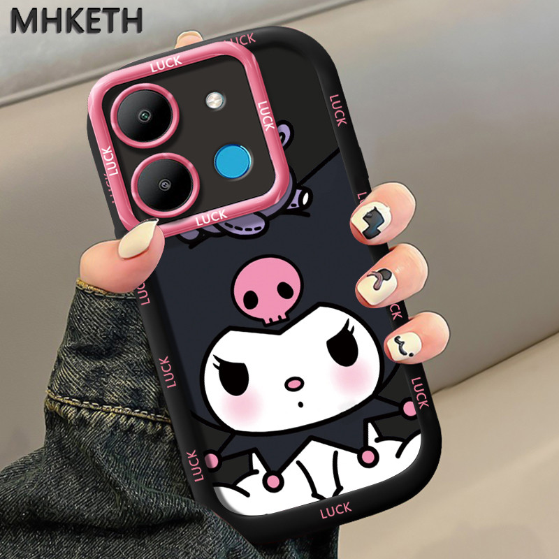 MHKETH เคสสำหรับ Infinix Smart 7 Tecno POP 7 4G POP 7 Pro 4G เคสโทรศัพท์ออกแบบการ์ตูนน่ารักหญิง
