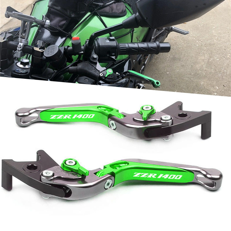 สําหรับ KAWASAKI ZZR1400 ZZR 1400 06-16 ZZR1400 S Versio รถจักรยานยนต์ปรับพับขยายได้เบรคคลัทช์คันโยก