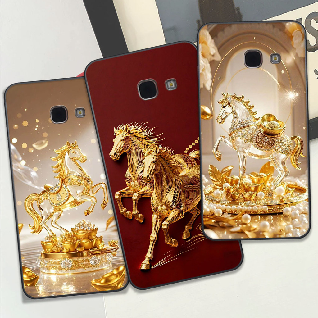 เคส Samsung A7 (2015) / A7 (2016) พิมพ์ลายม้าสีเหลือง เคส Clover