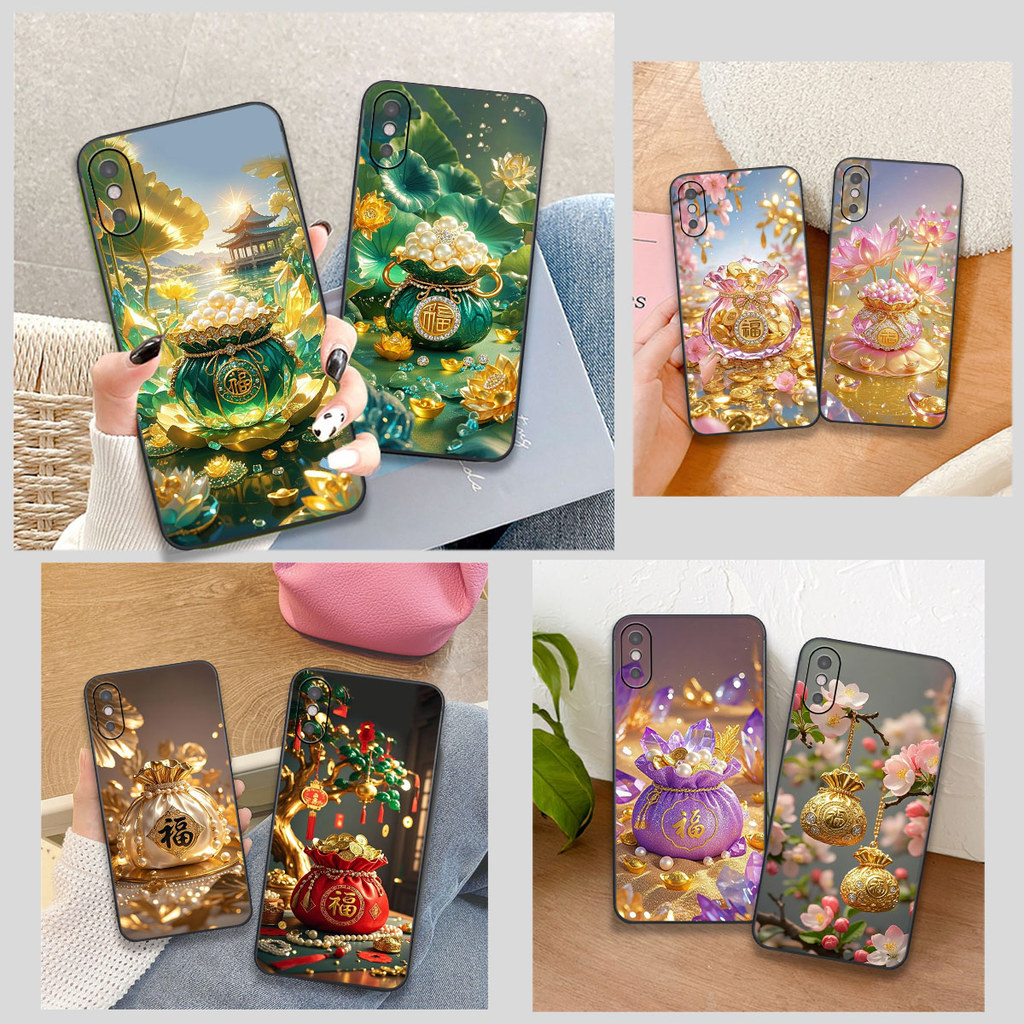 Iphone X / XS / XR / XS MAX CASE พิมพ์ลายกระเป๋านําโชค V CASE